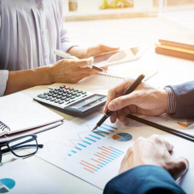 business man financial inspector and secretary making report, ca